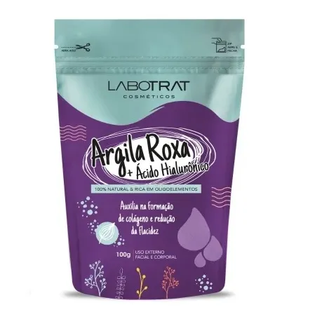 Argila 100g Labotrat Roxa c/ Ácido Hialurônico
