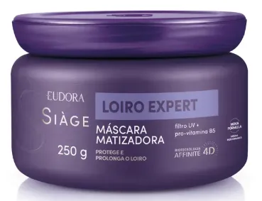 Máscara Capilar Matizadora Siàge Loiro Expert Eudora 250g