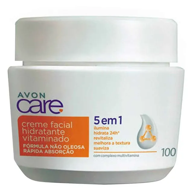 Creme Facial Hidratante Vitaminado 5 em 1 Avon Care 100g