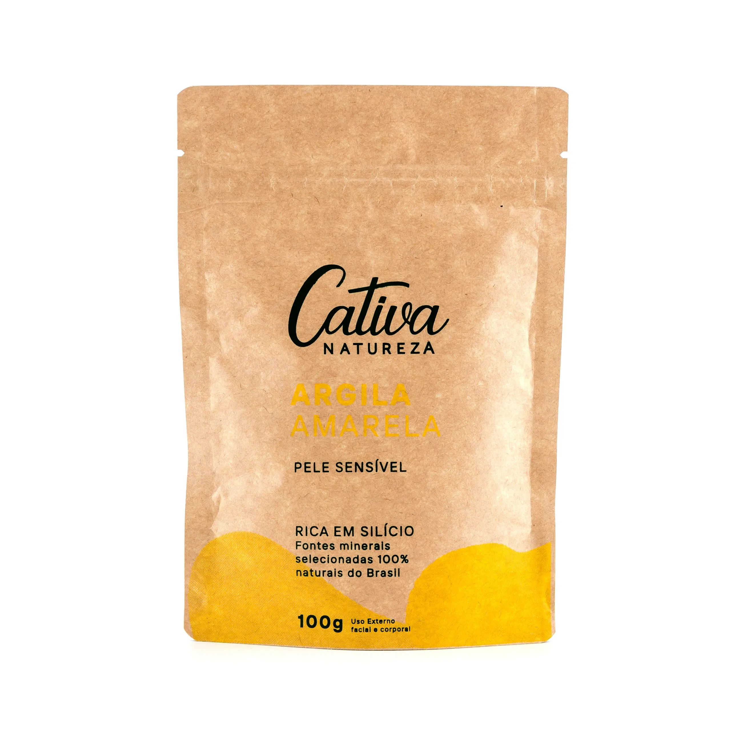 Máscara de Argila Amarela Facial - Cativa - Frasco com 100g