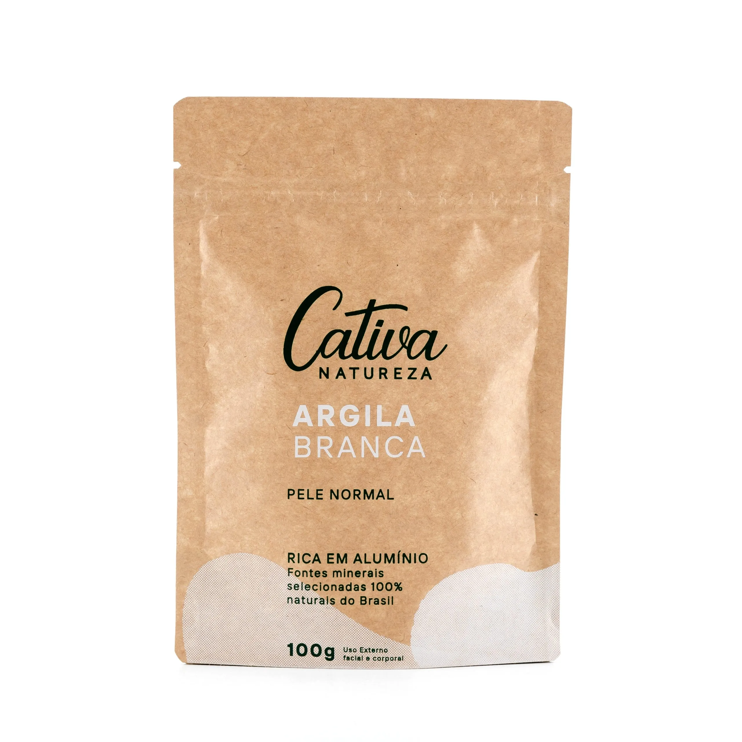 Máscara de Argila Branca Facial - Cativa - Frasco com 100g