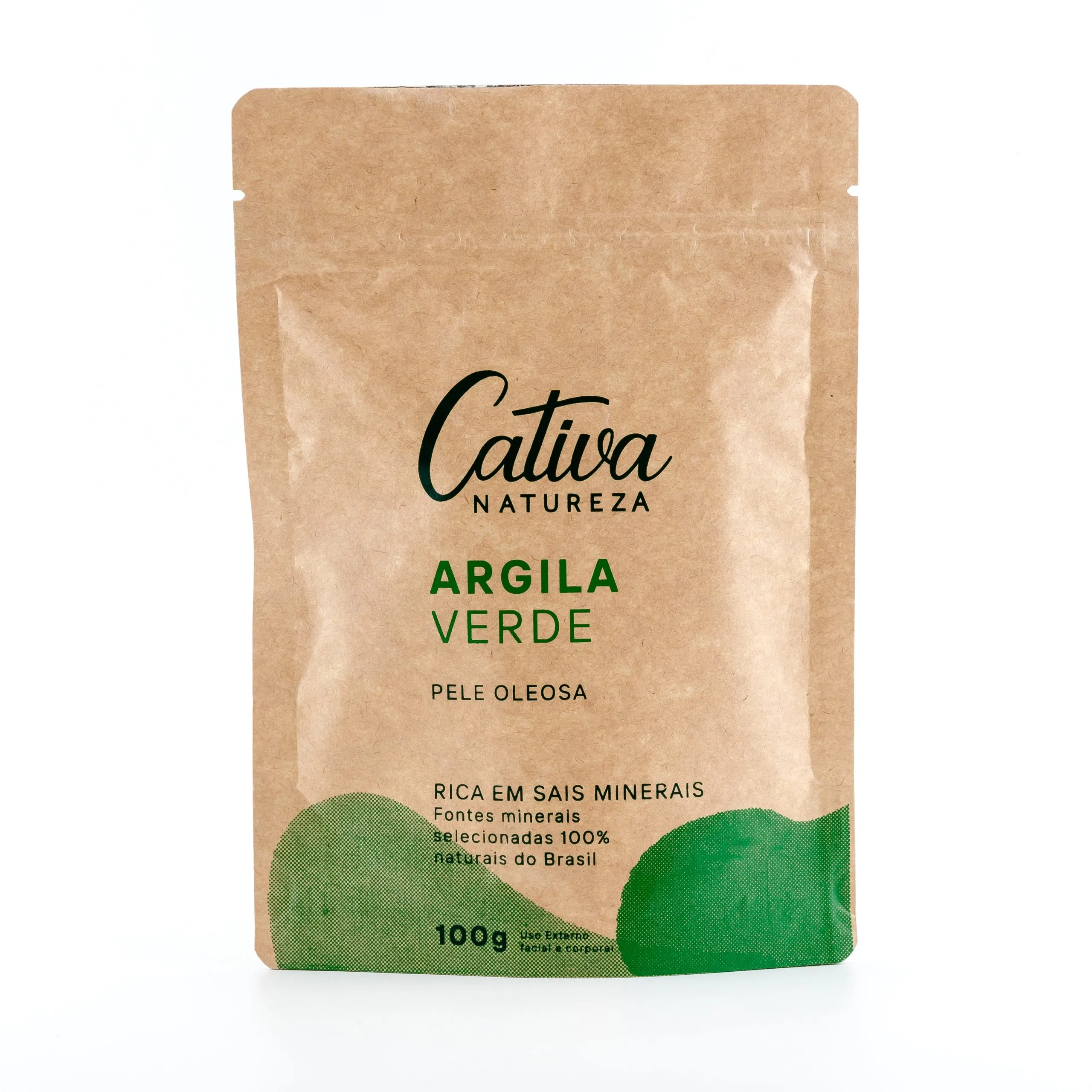Máscara de Argila Verde Facial - Cativa - Frasco com 100g