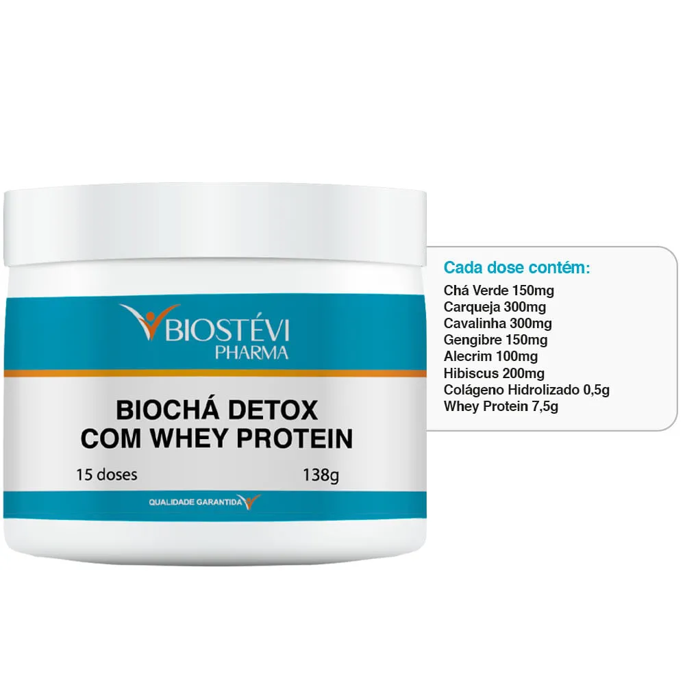 Biochá Detox com Whey Protein 15 Doses 171g