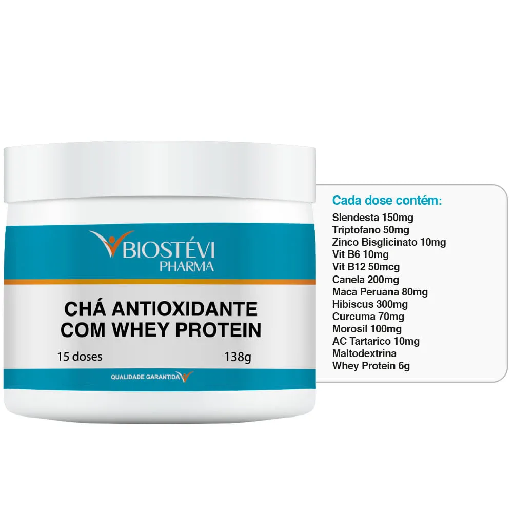 Chá Antioxidante com Whey Protein 15 Doses 138g