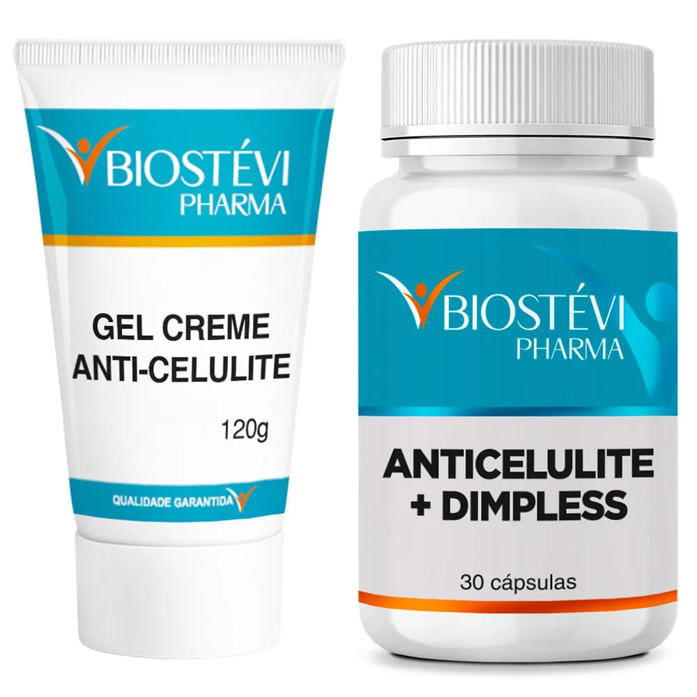 Kit anticelulite gel creme 120g + anticelulite + dimpless 30 cápsulas