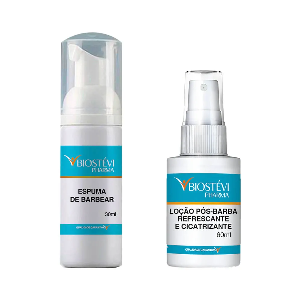 Kit espuma de barbear + loção pós barba cicatrizante