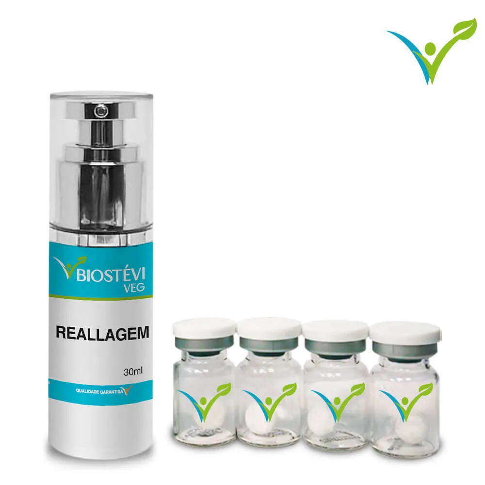 Kit reallagen - colágeno vegano tipo 1 e 3 - booster biomimético