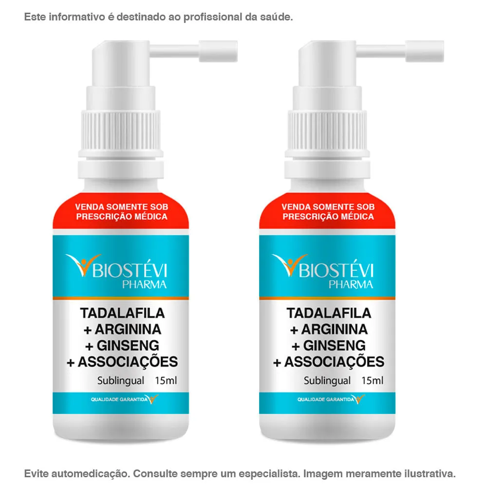 Kit 2 Spray Tadalafila + Arginina + Ginseng + Associações - 15ml