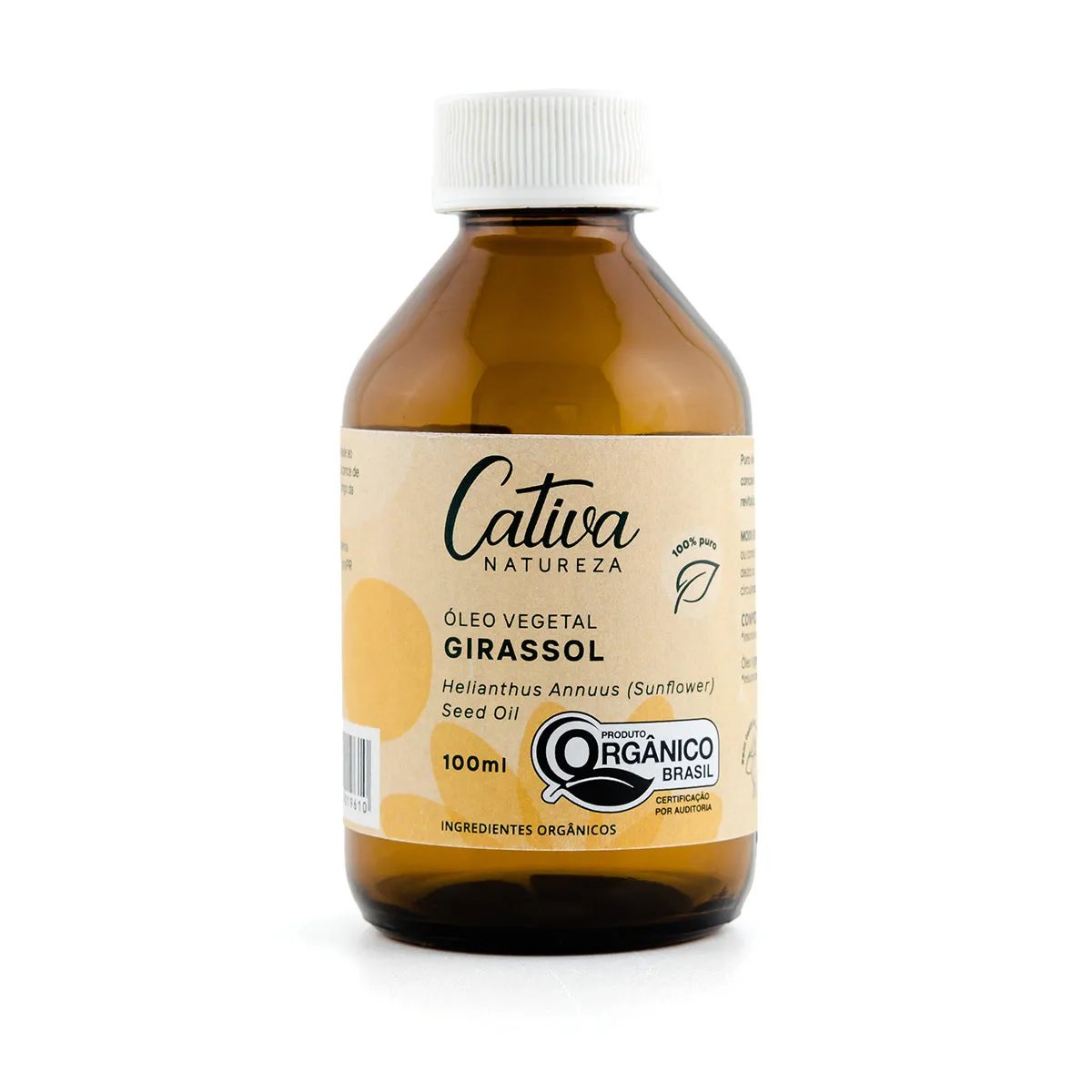 Óleo Vegetal de Girassol - Cativa - Frasco com 100ml