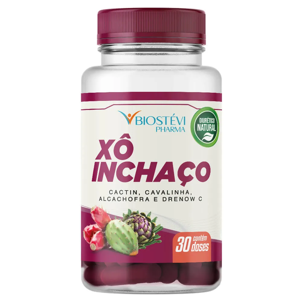 Xô Inchaço Cactin 400mg + Cavalinha 100mg + Alcachofra 100mg + Drenow C 500mg - 30 Doses