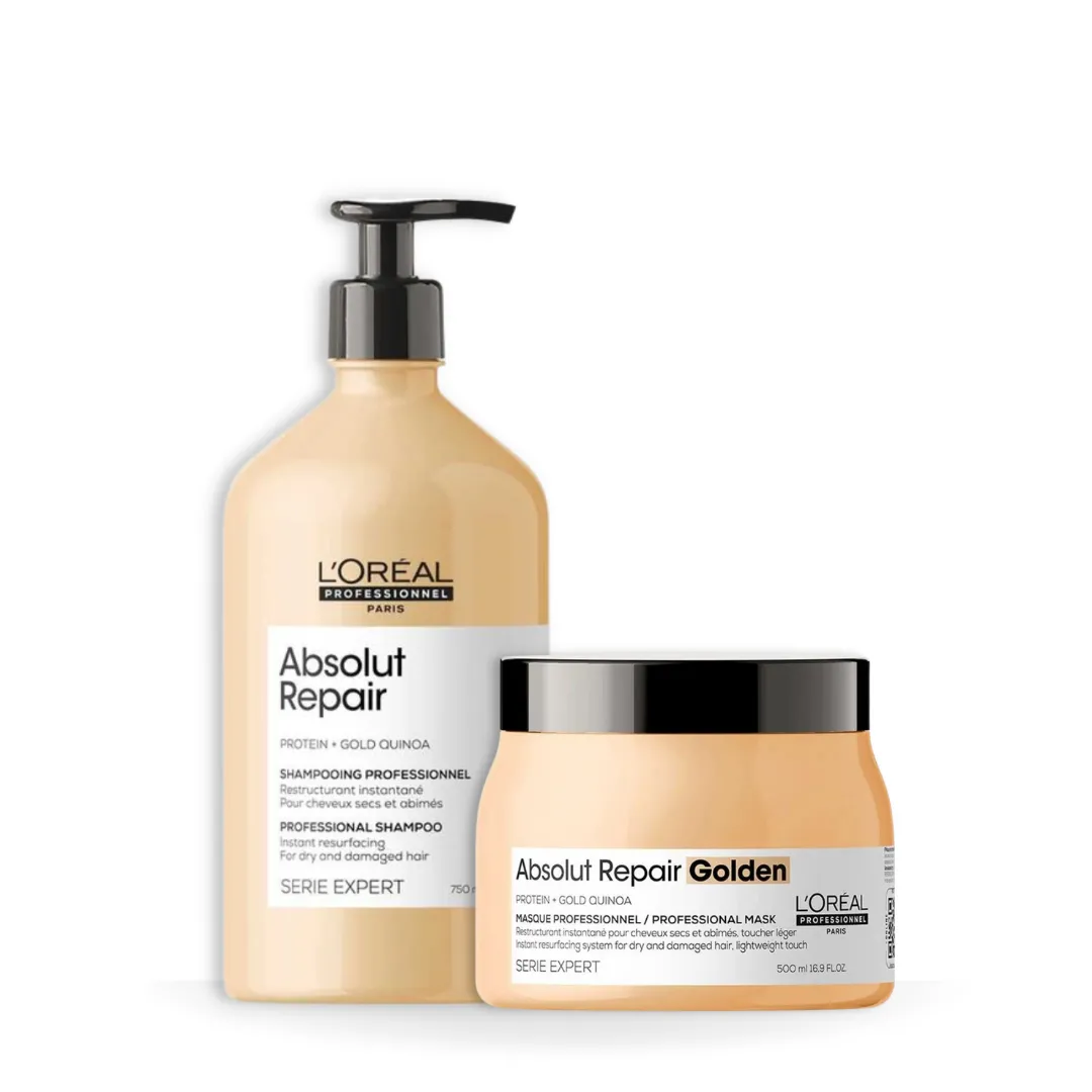 Loreal Absolut Repair Gold Sh 750ml + Masc Light 500ml