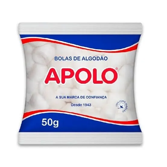 Algodão em Bolas Branco Apolo 50g