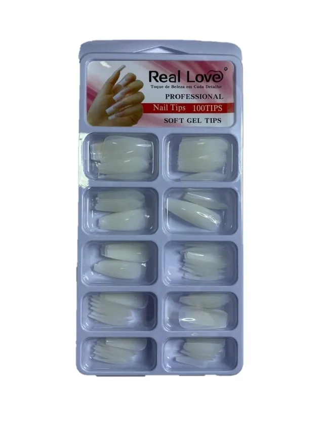 Unhas Postiças Bailarina Leitosa C/ 100un Real Love
