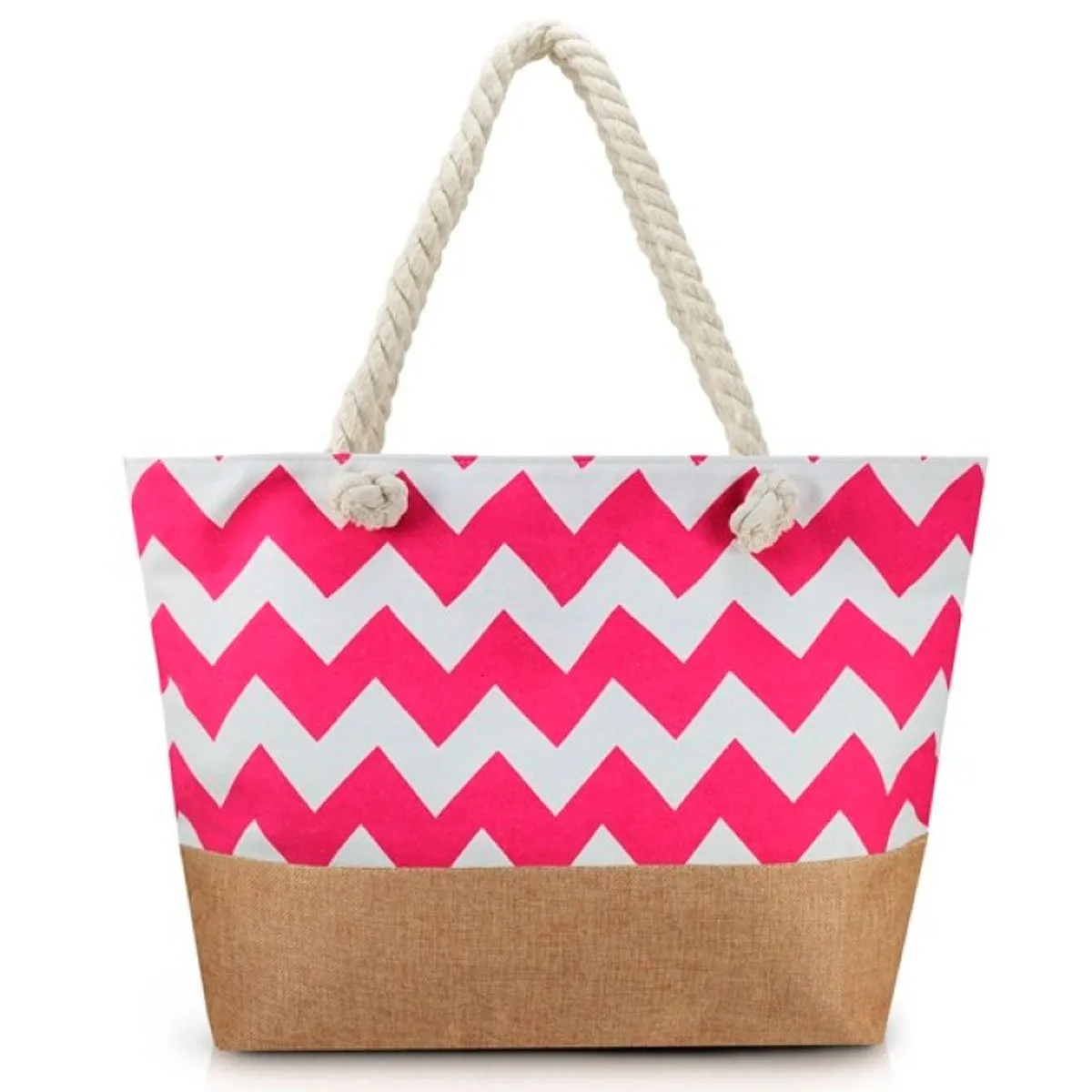 Bolsa de Praia Verão AFM19759 Jacki Design Rosa / Marrom