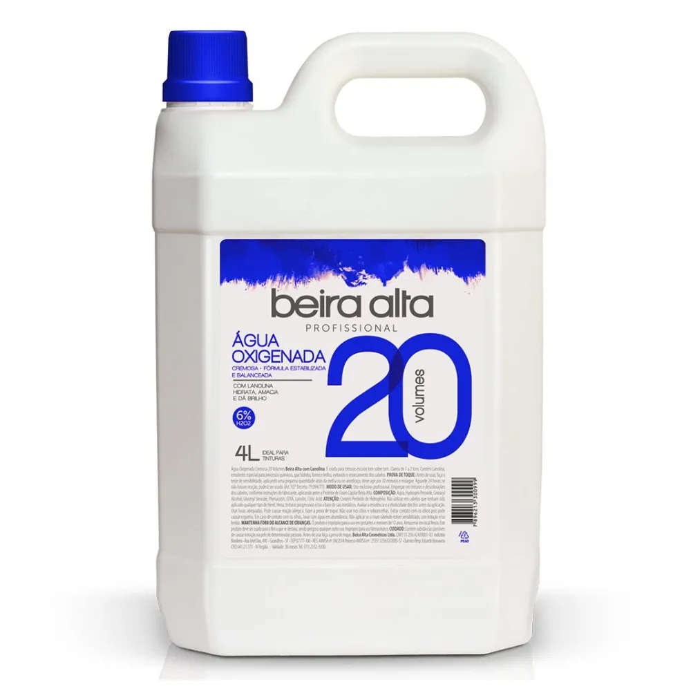 Água oxigenada Beira Alta 4L 20 volumes