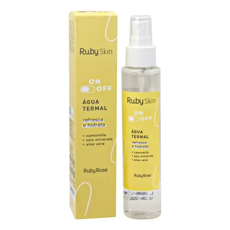 Água Termal Ruby Skin On Off Refresca e Hidrata 120ml Ruby Rose