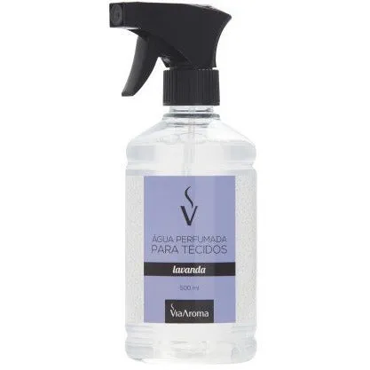 Água Perfumada Para Tecidos - Lavanda - Via Aroma - Frasco com 500ml