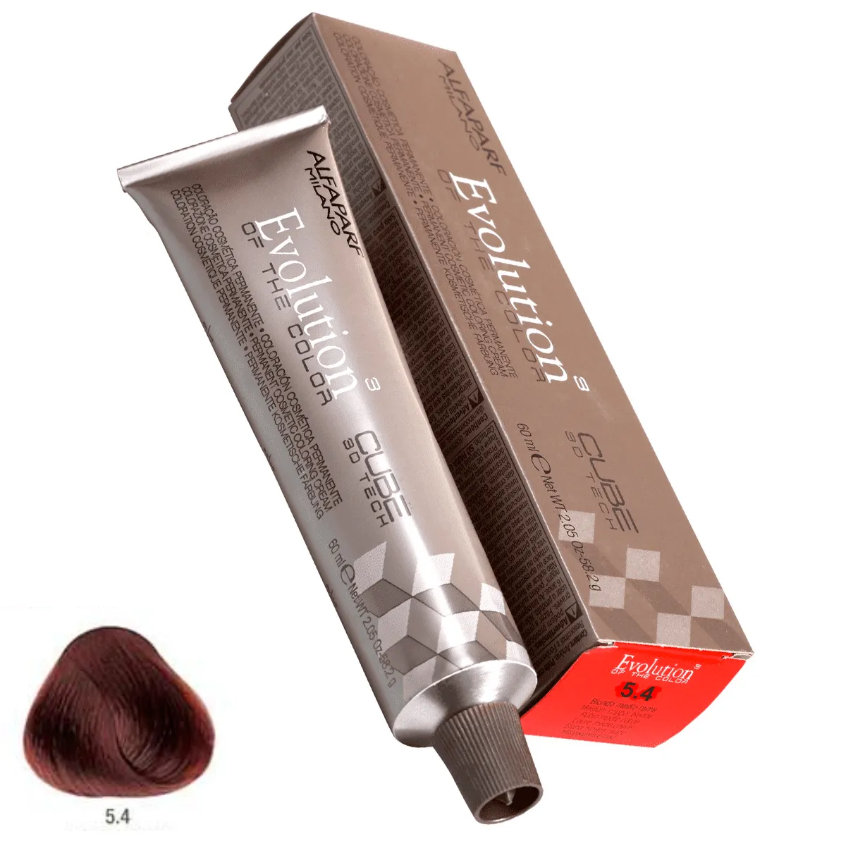 Coloração Evolution Of The Color 60ml Alfaparf 5.4 Castanho Claro Cobre
