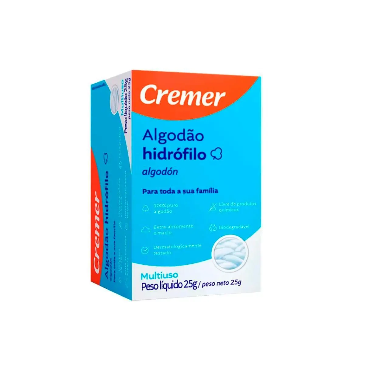 Algodão Hidrófilo Cremer Caixa 25G