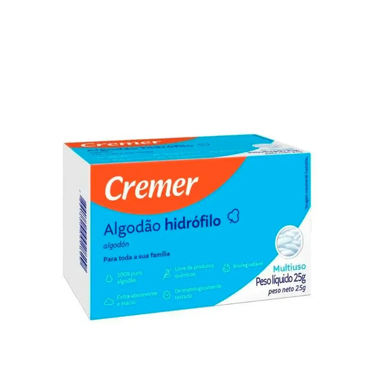 Algodão Hidrofilo Cremer Caixa 50g