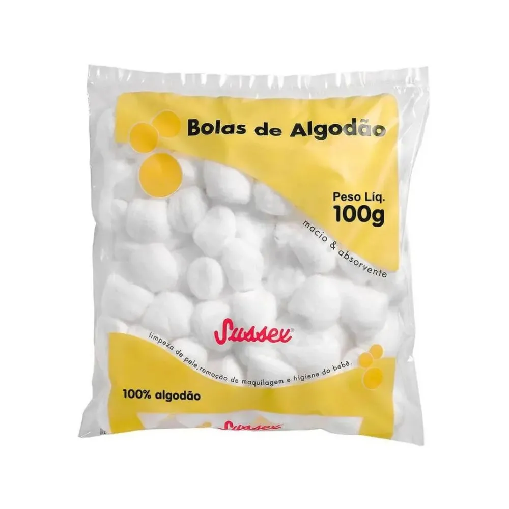 Algodão Bola Branca 100g Sussex
