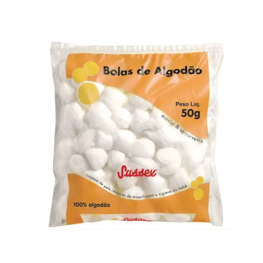 Algodão Bola Branca 50g Sussex