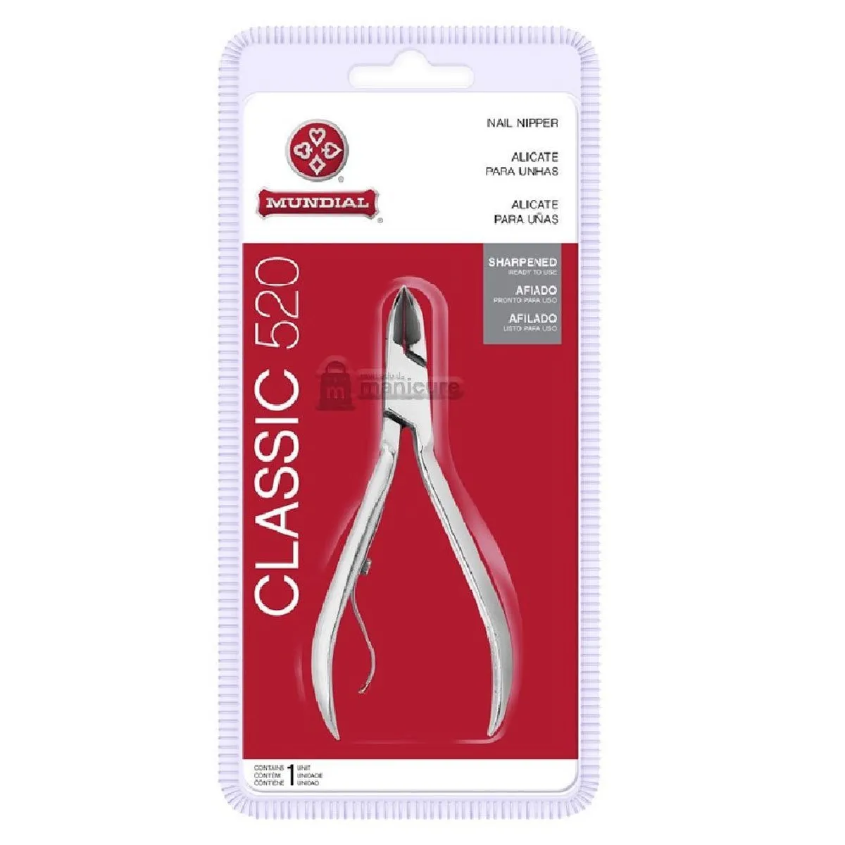 Alicate Para Corte de Unhas Mundial Classic 520 Aço Inoxidável