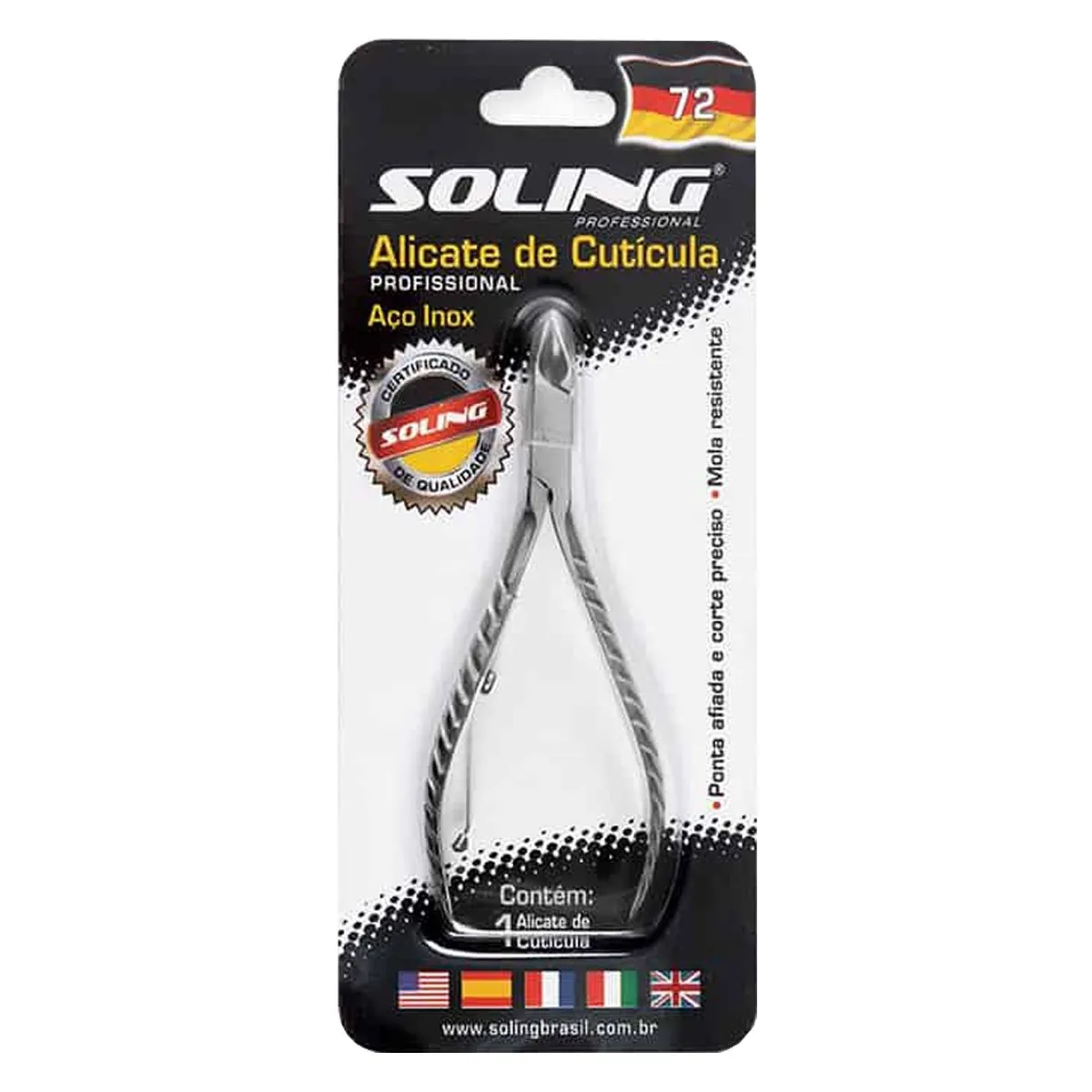 Alicate Profissional Para Cutícula Soling Aço Inox