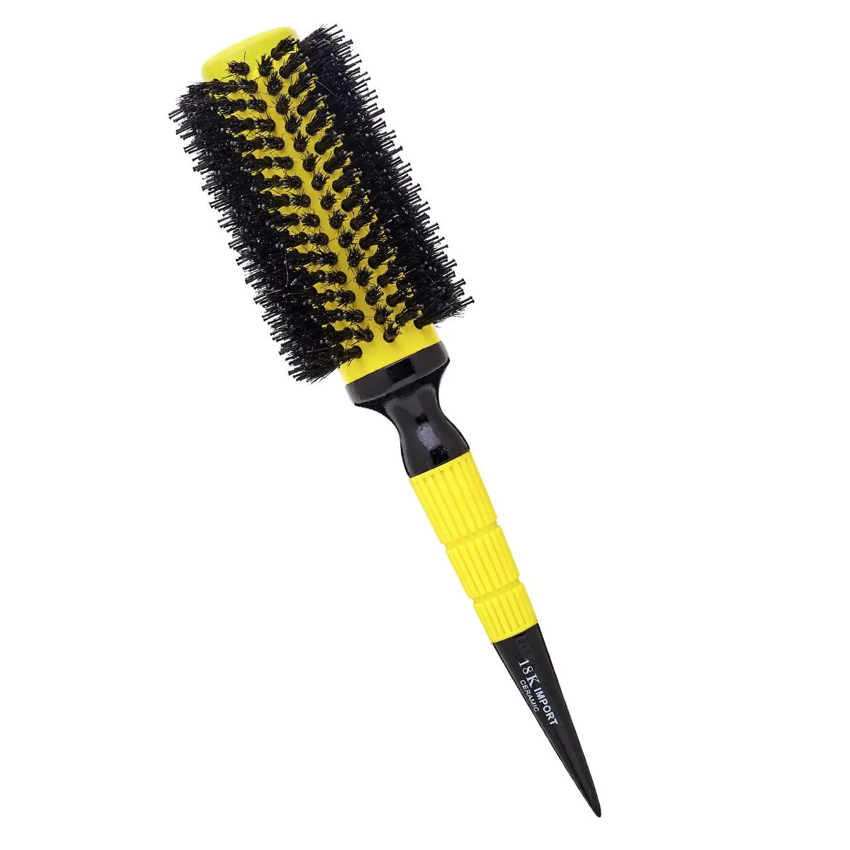 Escova de Cabelo Profissional em Cerâmica 18K Amarela 40mm