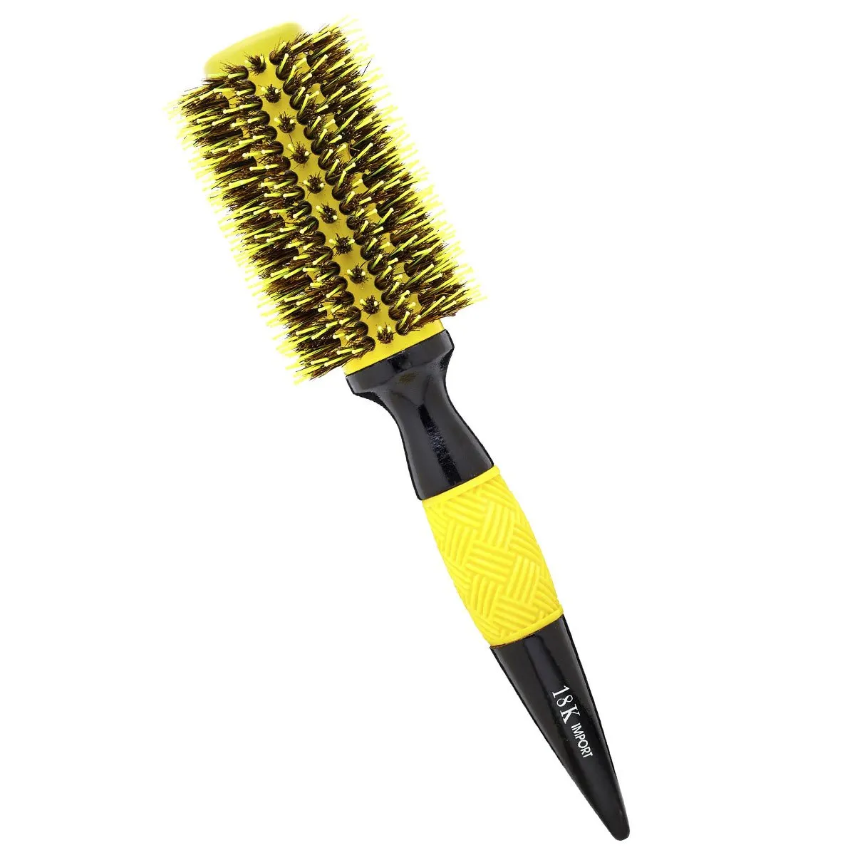 Escova de Cabelo Profissional em Cerâmica AGC 18K Amarela 65mm