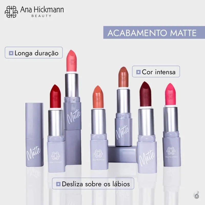Ana Hickmann Beauty Matte Lipstick Batom Matte 4,8g