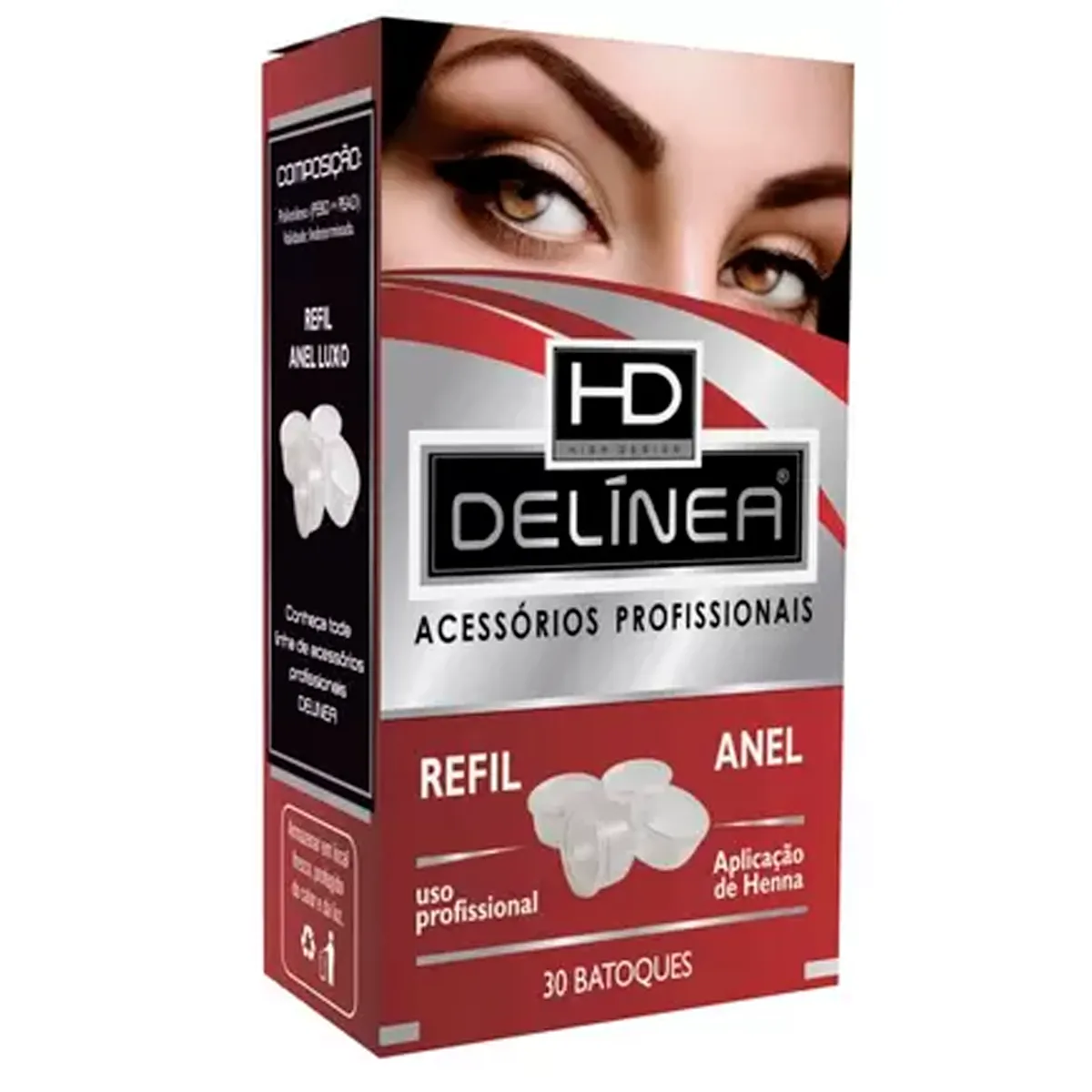 Kit 30 Batoque Refil Para Anel Acrilico Henna Delinea