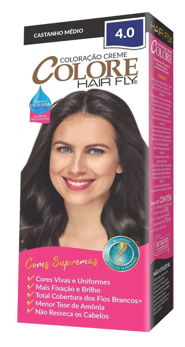 COLORACAO COLORE HAIR FLY 4.0 CASTANHO MEDIO