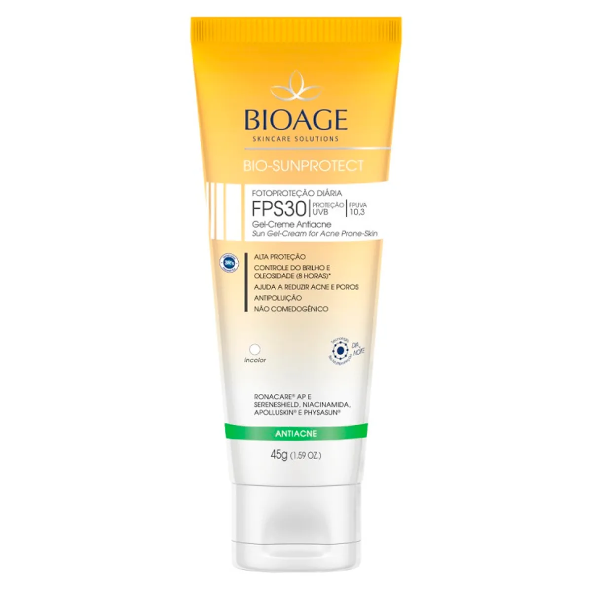 Protetor Solar Antiacne INCOLOR FPS 30 Biage 45g Incolor