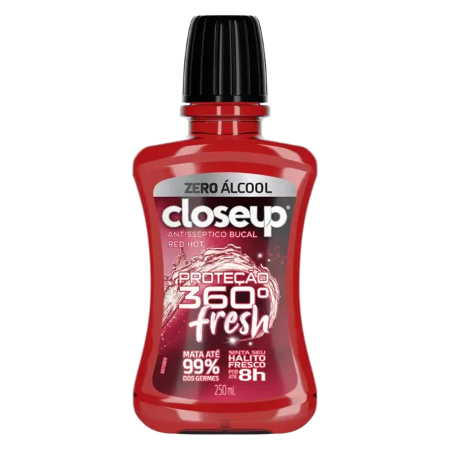 Antisséptico Bucal Proteção 360º Fresh Red Hot sem Álcool 250ml - Close Up
