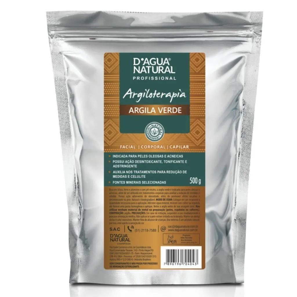 Argila Verde D'agua Natural 500g