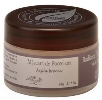 Máscara Facial Porcelana Argila Branca - Arte dos Aromas - Frasco com