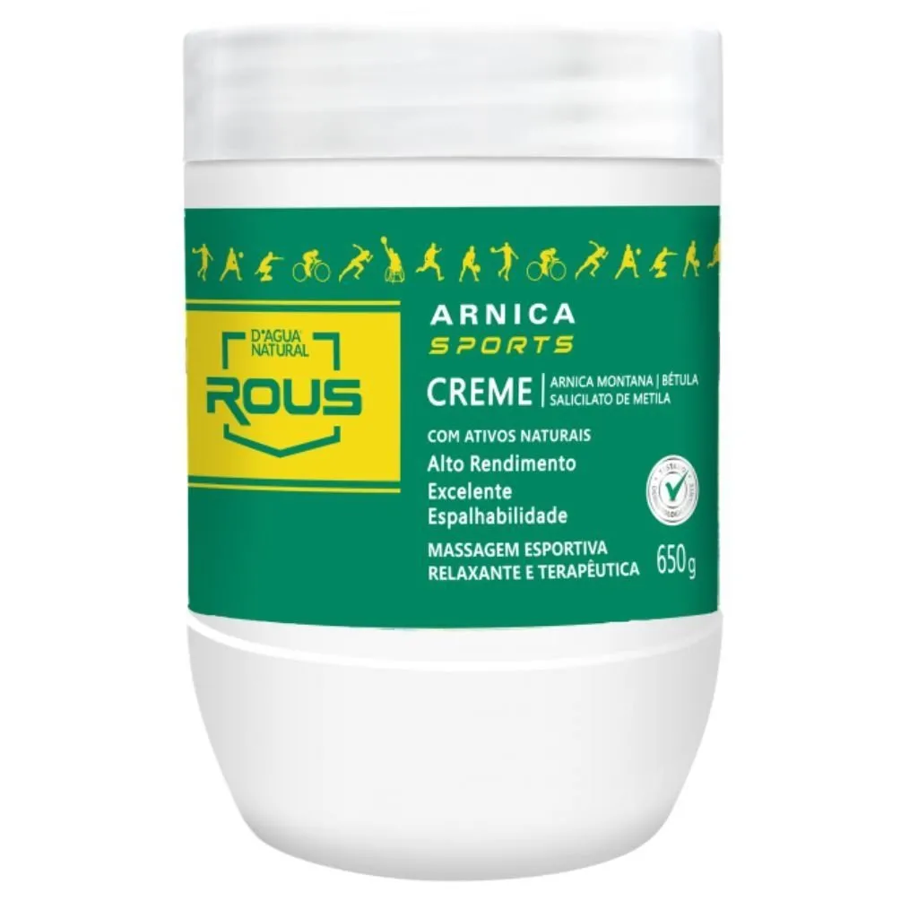 Arnica Sports D'agua Natural Creme de Massagem 650g