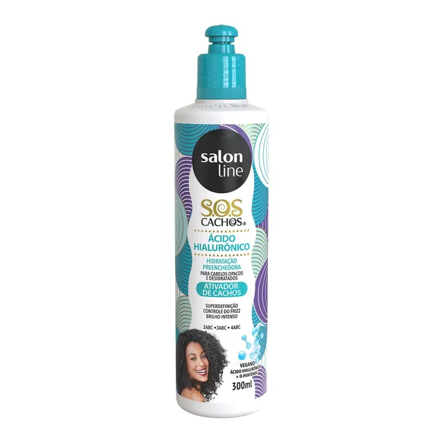 Ativador de Cachos SOS Cachos Ácido Hialurônico 300ml - Salon Line