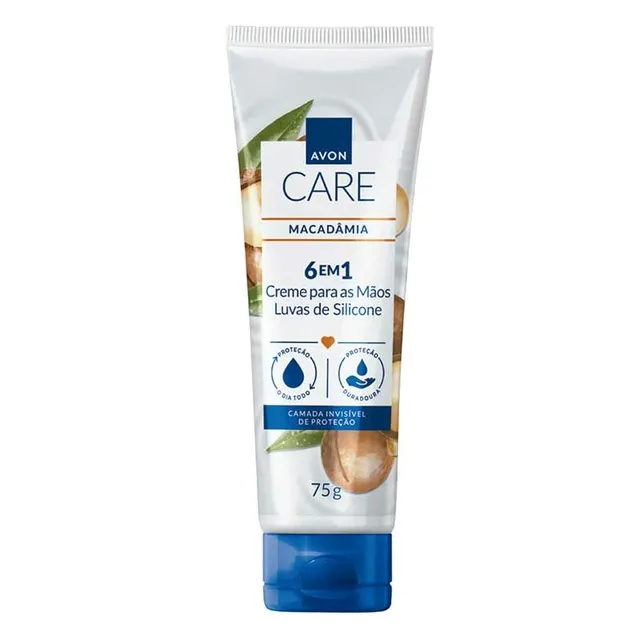 Creme Protetor para as Mãos Luvas de Silicone Macadâmia Avon 75g