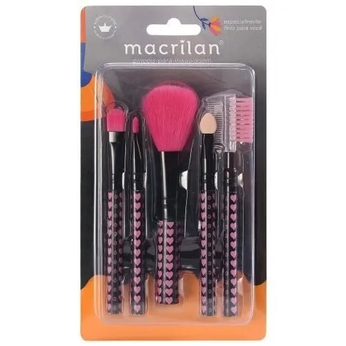 Kit KP5-35 com 5 pincéis para maquiagem Macrilan