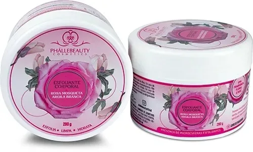 Esfoliante Corporal Rosa Mosqueta Argila Branca Phállebeauty 280g