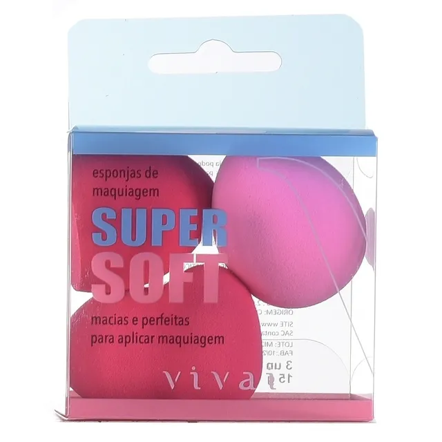 Kit Com 3 Esponjas Super Soft Vivai