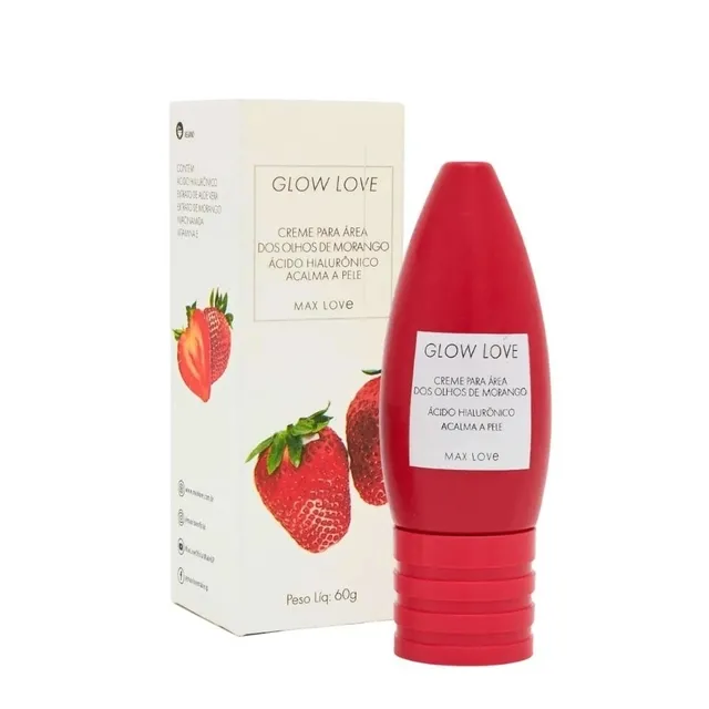 Creme Para Área dos Olhos De Morango Glow Love Max Love 60g