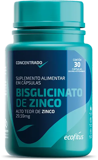 Bisglicinato de Zinco 29,5MG 30 Cápsulas