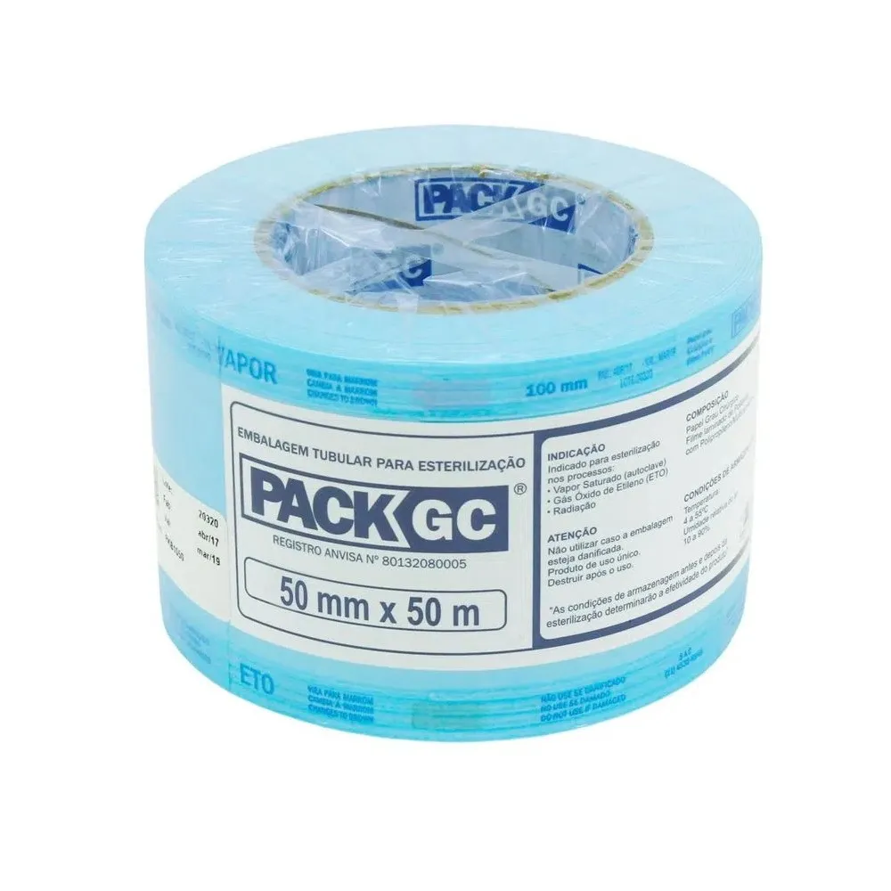 Bobina para Esterilização em Autoclave 8cmX50m