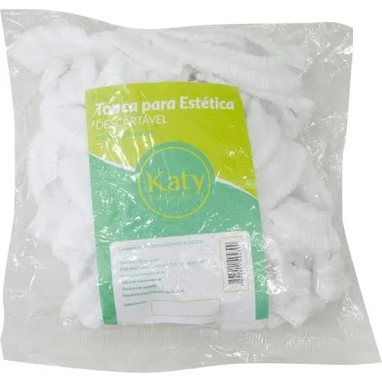 Touca Descartável Estética Katy Pacote com 50 Unidades
