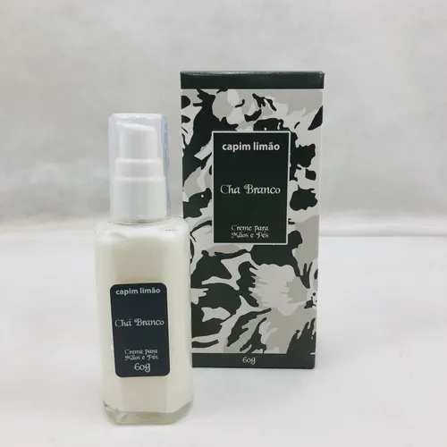 Creme Hidratante Para Mãos e Pés Chá Branco 60g Capim Limão