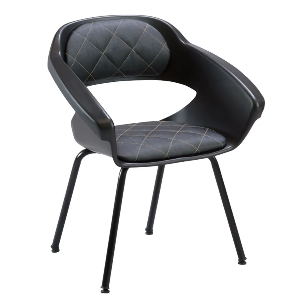 Cadeira de Espera Para Salão de Beleza Dompel Primma Plus Preto