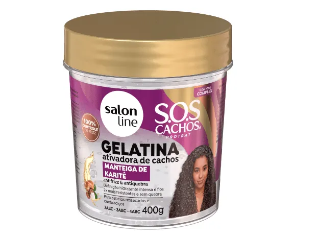 GELATINA SALON LINE SOS CACHOS MANTEIGA DE KARITÉ 400g